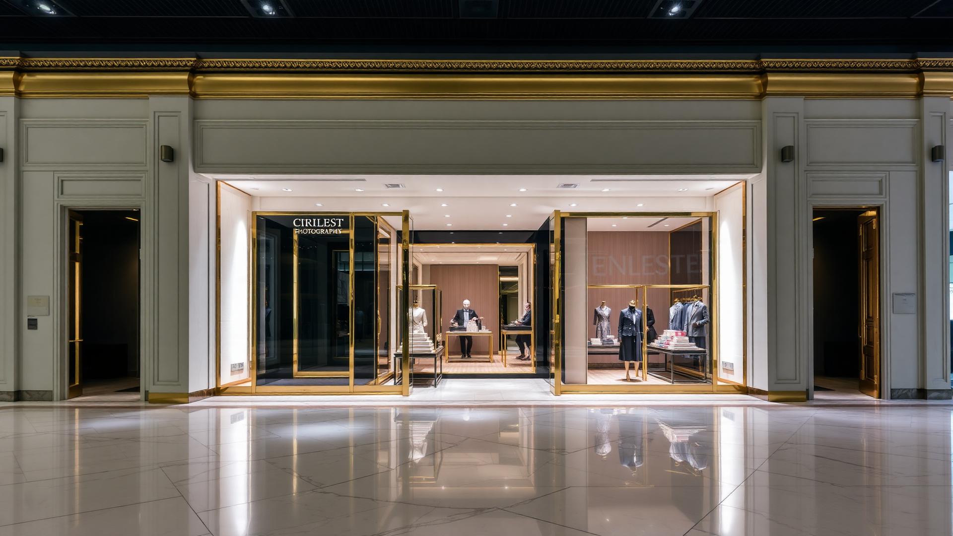 Vitrine de boutique de luxo construída pela L'Orizon